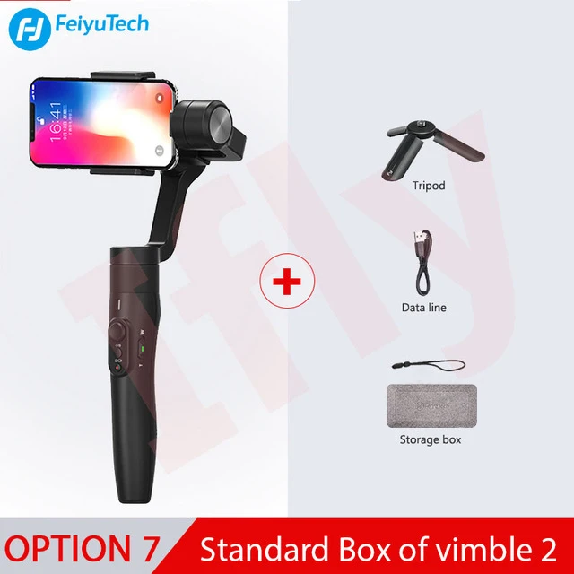 Feiyu tech Vimble 2/Vlog Карманный 3-осевой карданный стабилизатор для смартфона, выдвигаемая ручная дистанционного Управление PK Zhiyun Smooth Q 4 - Цвет: black vimbal 2
