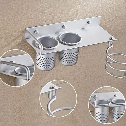 Сушилка для волос подставка Органайзер Вешалка-держатель настенный набор ванной