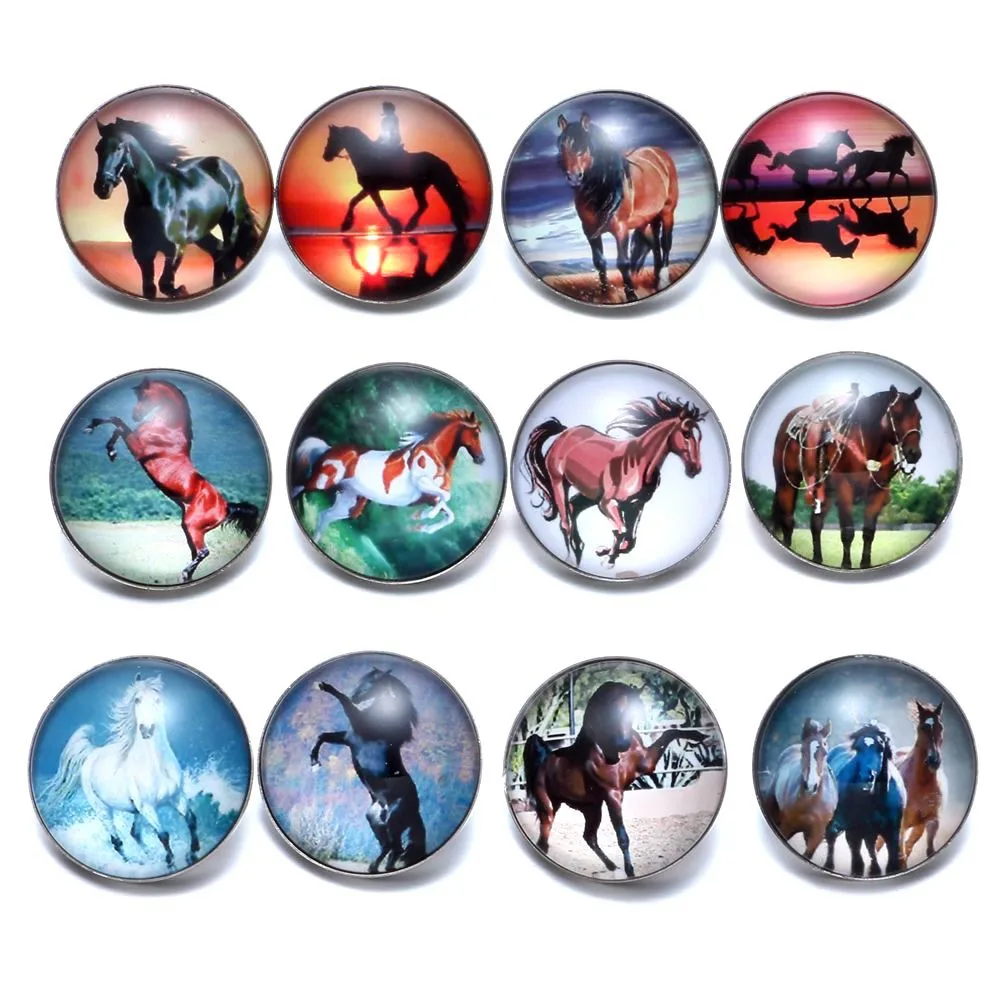12 шт./лот Новый головокружение узор multi темы Стекло Талисманы 18 мм кнопки