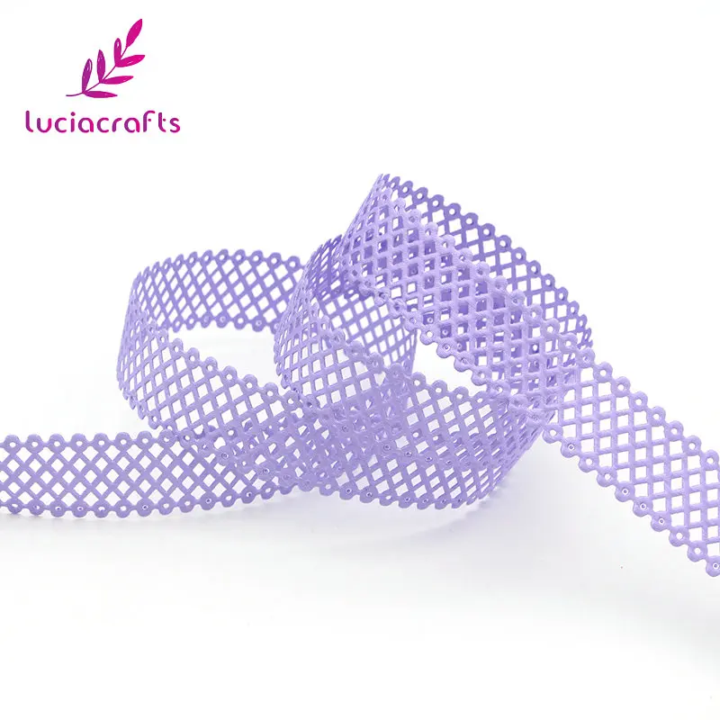 Lucia crafts 2,2 см многоцветные сетки Лента кружевная отделка DIY шитье скрапбукинг ручной работы материал украшения 2y/лот P0602