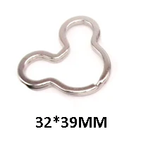 Key Ring-Mickey BoYuTe(5 шт./лот) металлический железный ключ держатель Сплит Кольца Сердце Звезда брелок в форме Микки Diy аксессуары для украшений - Цвет: Key Ring-Mickey