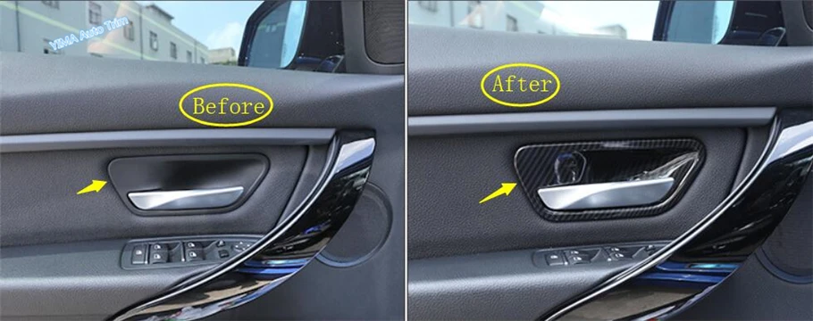 Lapetus For BMW 3 4 Series f30 f32 f35 316i 318i 320li 2013 - 2018 ABS Auto Styling Inner Car Door Handle Bowl Frame Cover Trim |