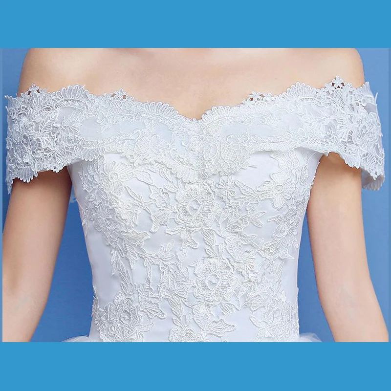 Vestido De Noiva, новинка, простое свадебное платье с вырезом лодочкой, Цветочная вышивка, на заказ, большие размеры, на шнуровке, свадебное платье L