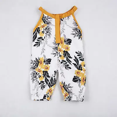 Комбинезон для девочек без рукавов с цветочным принтом|romper clothes|infant babyrompers rompers |
