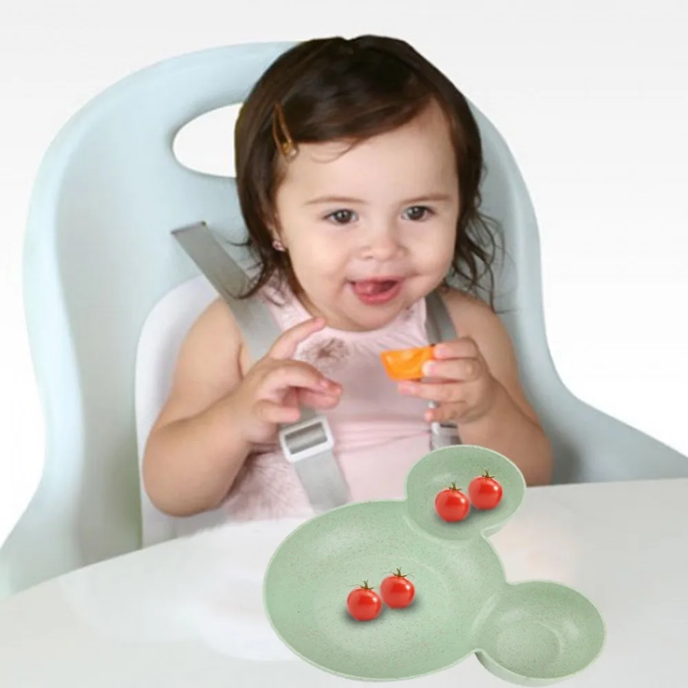 BPA free пшеничная детская миска мультяшная посуда Пшеничная солома тарелка