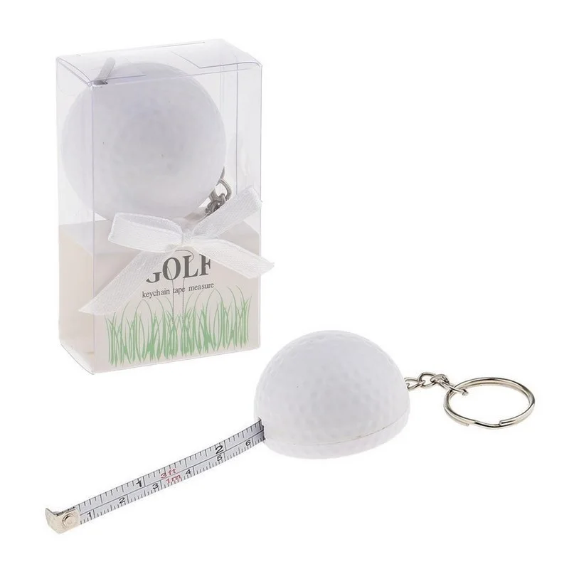 

100pcs "A Leisurely Game of Love" Golf Ball Tape Measure Keychain Unique Wedding Favors Free Shipping WB84