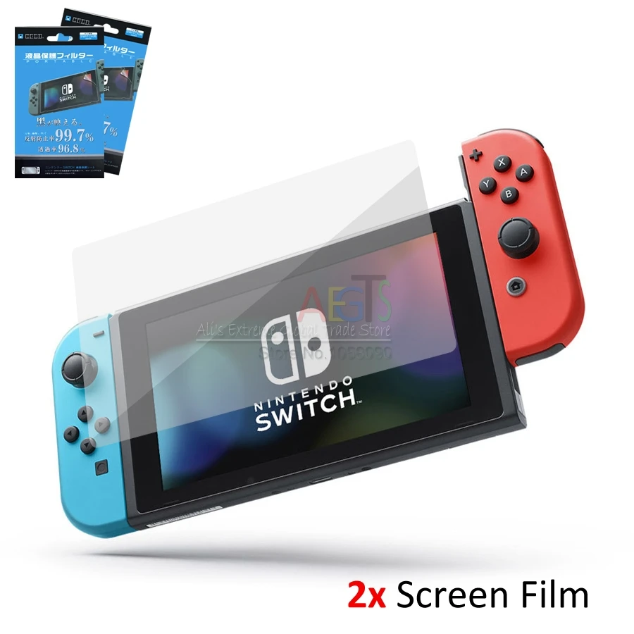 2X Антибликовая Ультрапрозрачная защитная пленка HD для консоли Nintendo Switch NS