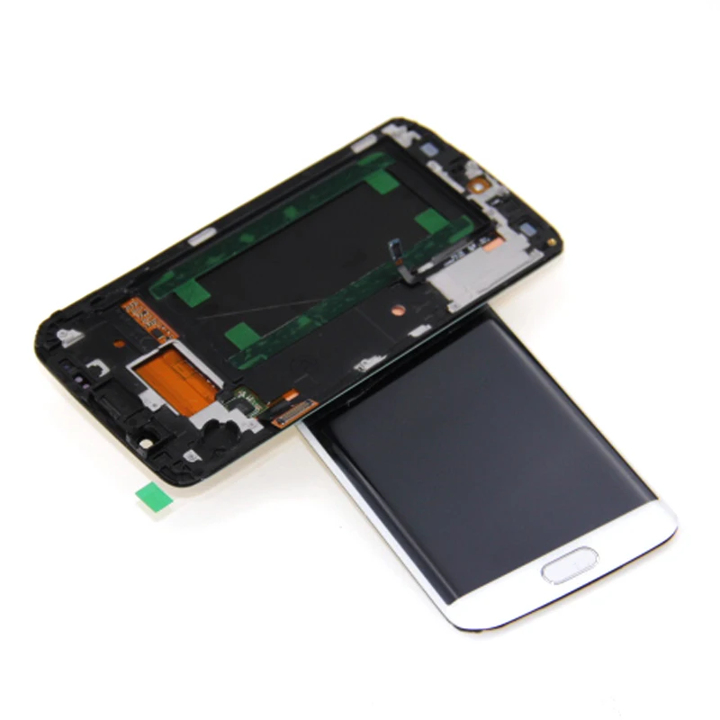 Синий белый золотой 100% tesed LCD с рамкой для SAMSUNG Galaxy s6 edge G925 G925I G925F сенсорный экран