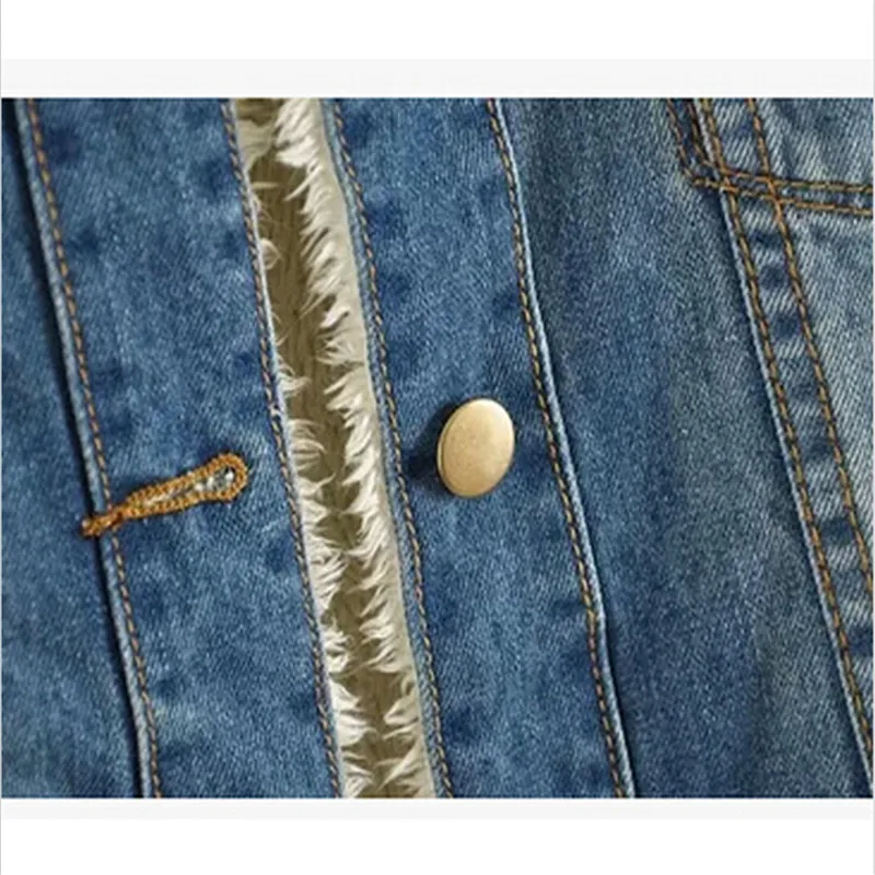 Новое поступление 2016 джинсовые куртки для женщин флисовое тонкое осеннее пальто