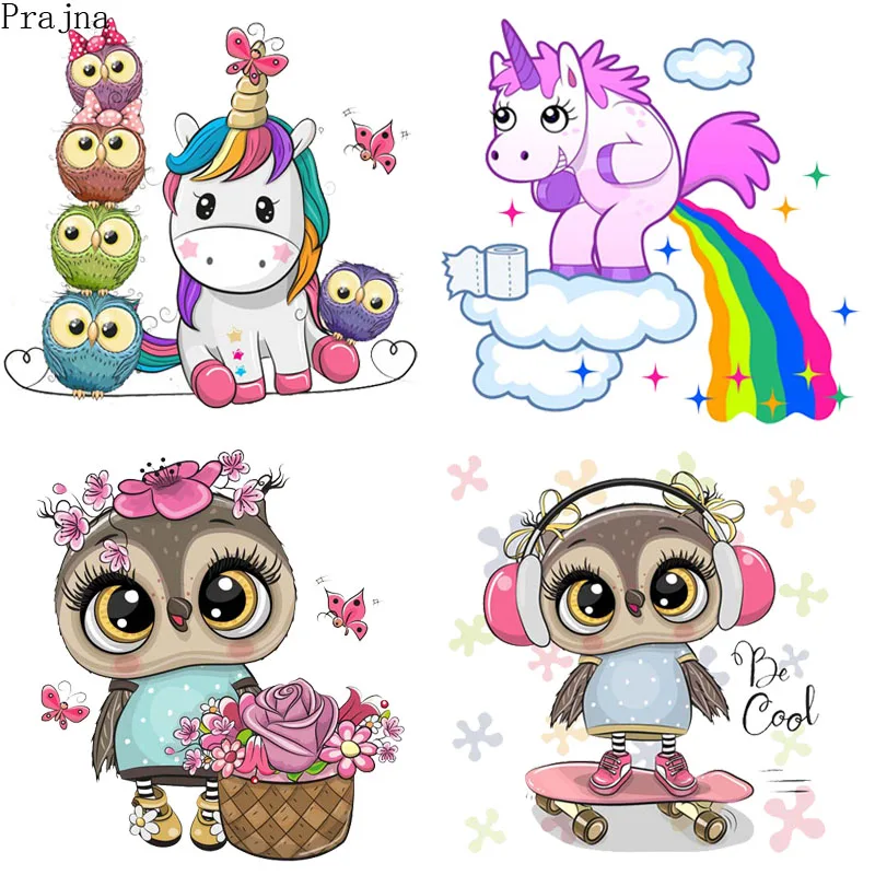 Праджня гладить винил передачи тепла патчи для одежды DIY переноса утюгом Сова