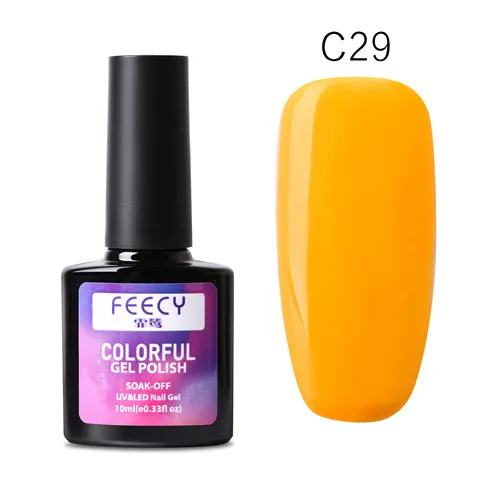 Feecy C29 60 цветов 10 мл замачиваемый УФ светодиодный Гель-лак для ногтей Новое поступление грунтовка гель лак основа не протирать верхнее покрытие ногтей художественный Гель-лак для ногтей набор - Цвет: Feecy C29
