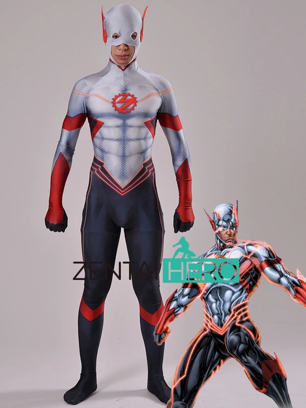 Костюм для косплея с объемным принтом 52 Wally West Flash боди из спандекса костюмы на