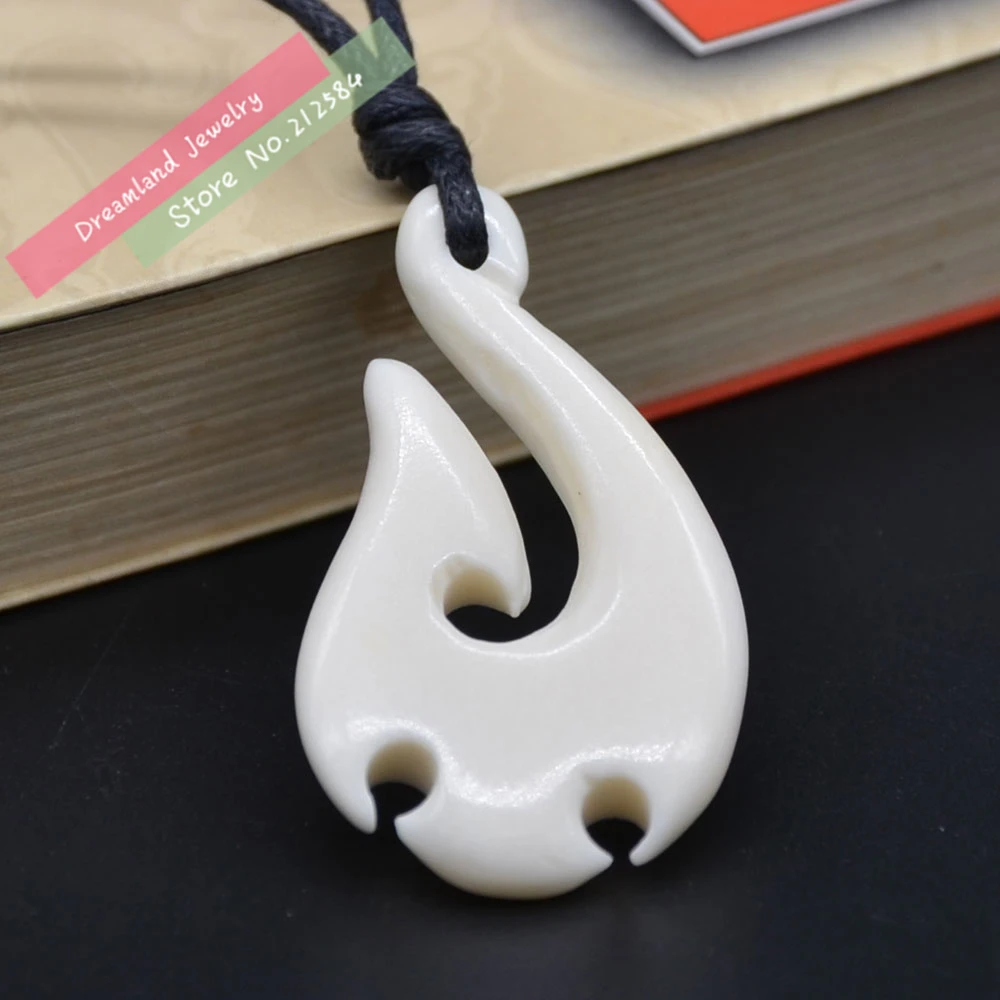 1 шт. хит продаж гавайский серфер ручная работа резное ожерелье из кости быка