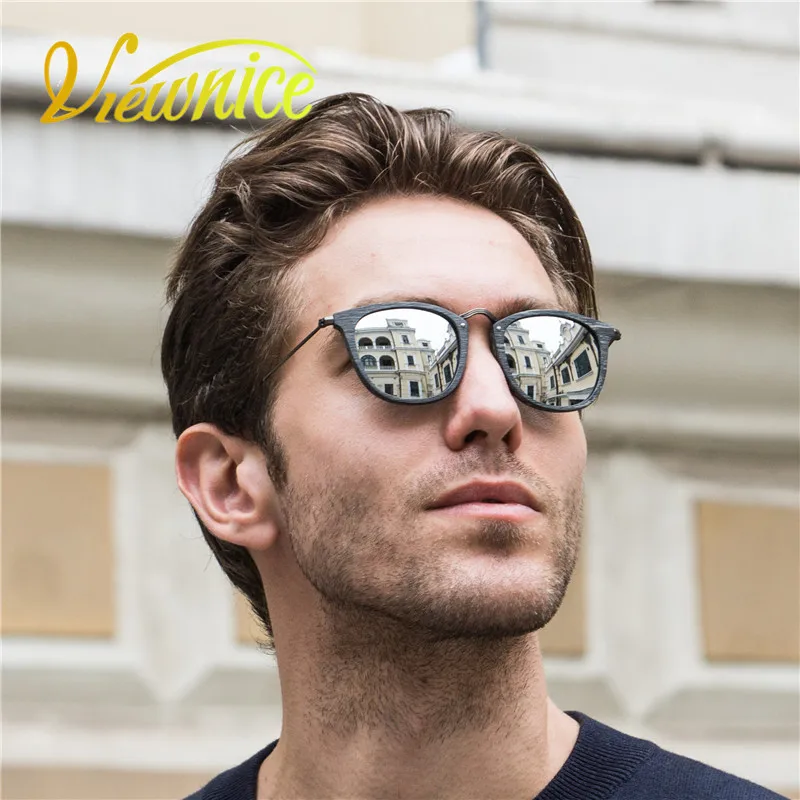 Женские солнцезащитные очки Viewnice деревянные поляризационные для мужчин Mujer marque