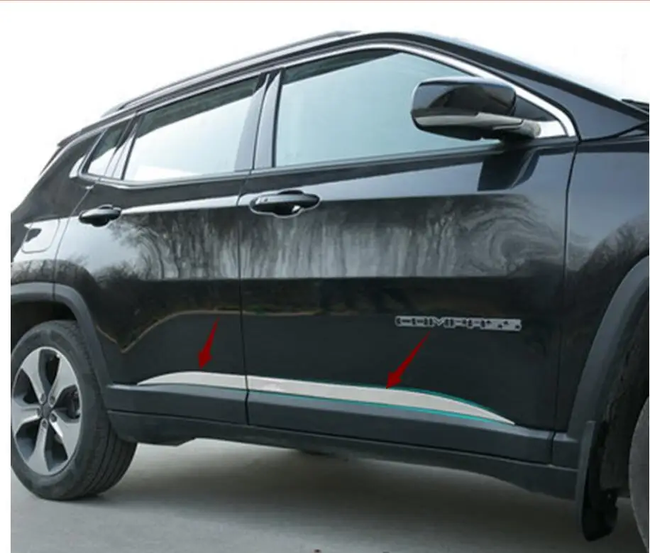 Для Jeep Compass нержавеющая сталь Боковая внешняя дверь корпус литье Нижняя крышка