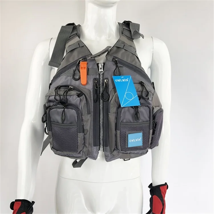 gray no foam Уличный спортивный жилет для рыбалки, спасательный жилет для мужчин, дышащий спасательный жилет для плавания, спасательный жилет, спасательный жилет для выживания, жилет Colete Salva-Vidas - Цвет: gray no foam