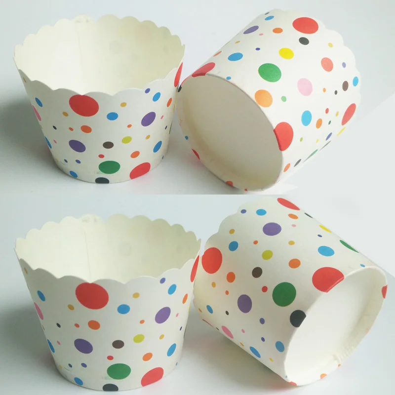 100 шт. чистый цвет темно-коричневые чашки для кексов свадьбы дня рождения