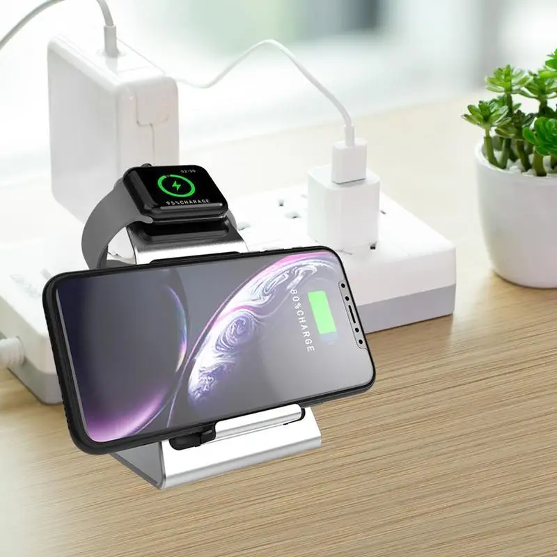 W5 2 в 1 Qi Беспроводной быстро Зарядное устройство для Apple Android телефон часы с Тип c