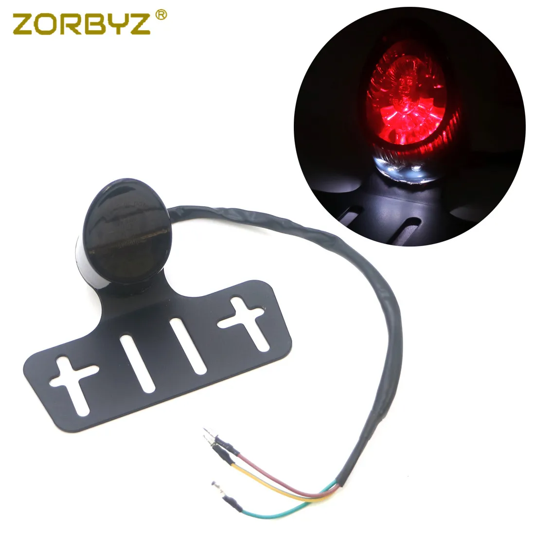 ZORBYZ мотоциклетный светодиодный задний стоп сигнал для задних номерных знаков