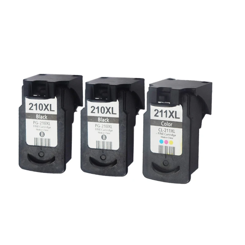 3x совместимые чернильные картриджи для PG210 CL211 Φ PG210XL CL211XL PIXMA IP2700 MP240 MP270 MP480 MP490 |