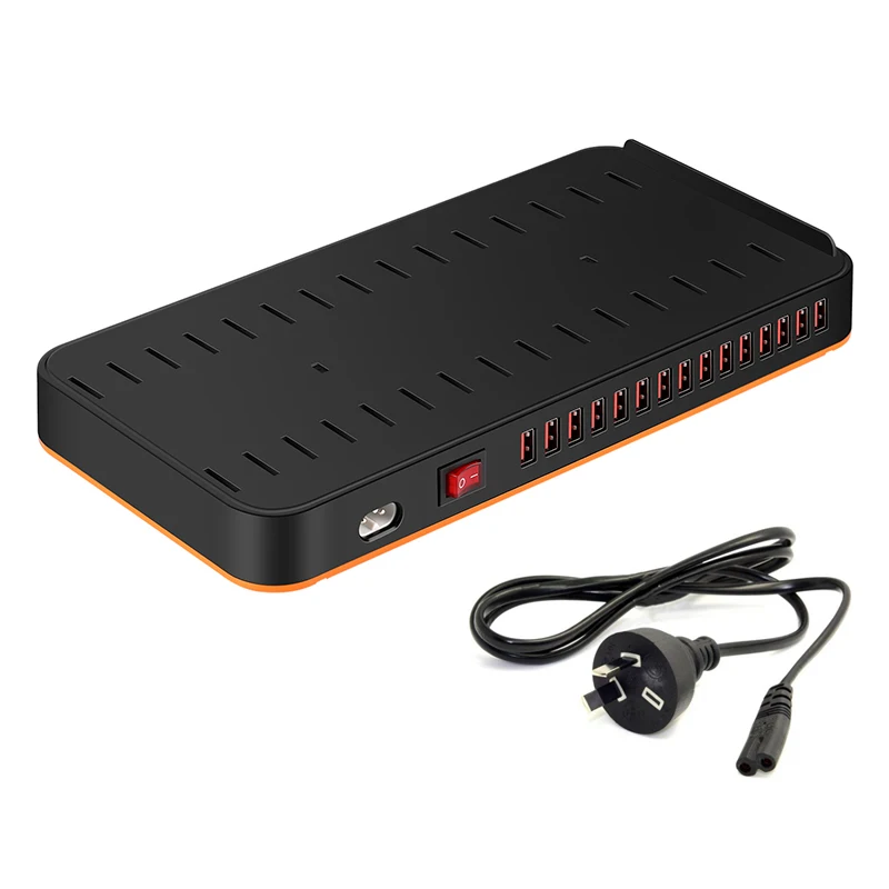 Австралия (AU) Настольный держатель для зарядного устройства, 15 USB, 80 Вт, быстрая зарядка для IPhone 5S, 6, 6 S, 7 Plus, IPad, samsung, huawei, zte, sony, подставка, адаптер - Тип штекера: Австралия (AU)