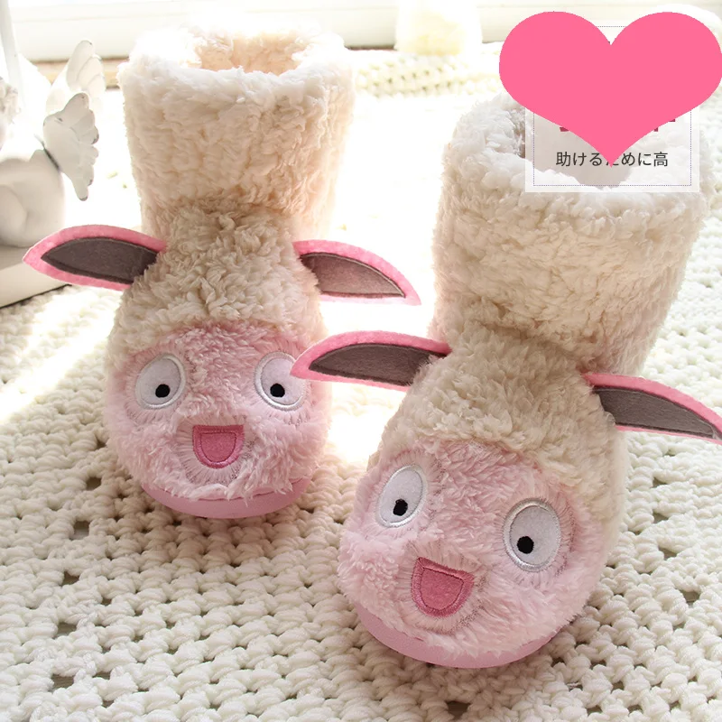 Тапочки домашние Хлопковые женские с мультяшным принтом на осень/зиму | Обувь