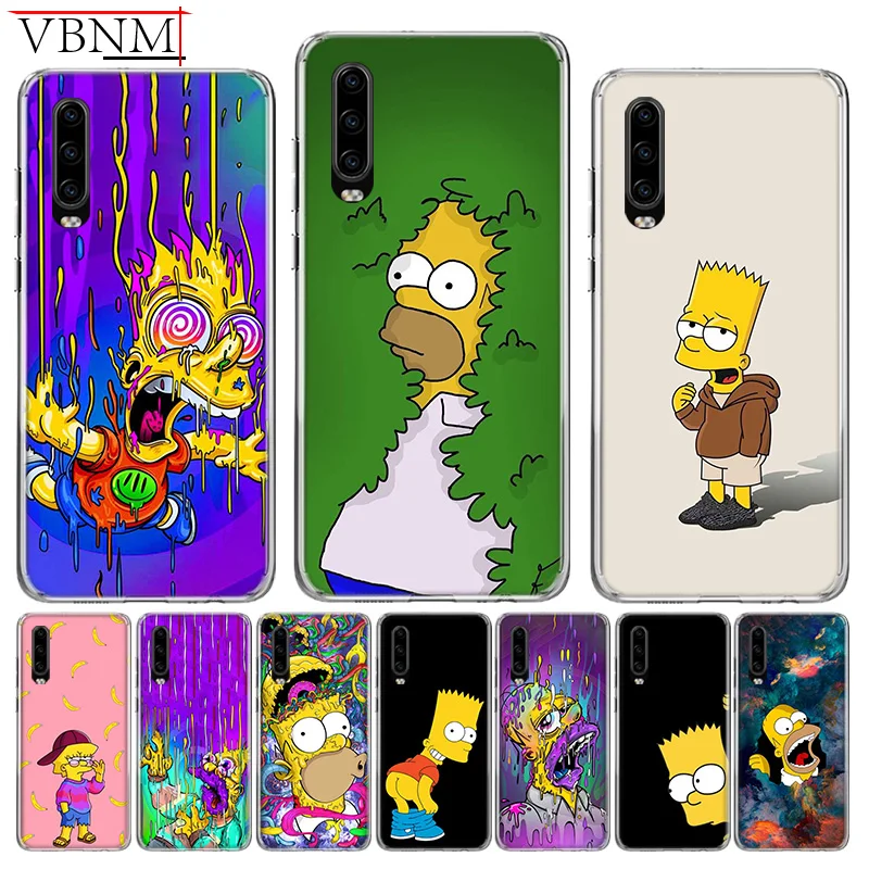 Забавный силиконовый чехол Homer J. Simpson из ТПУ для huawei P8 P9 P10 Lite P20 P30 Litte Pro в подарок P