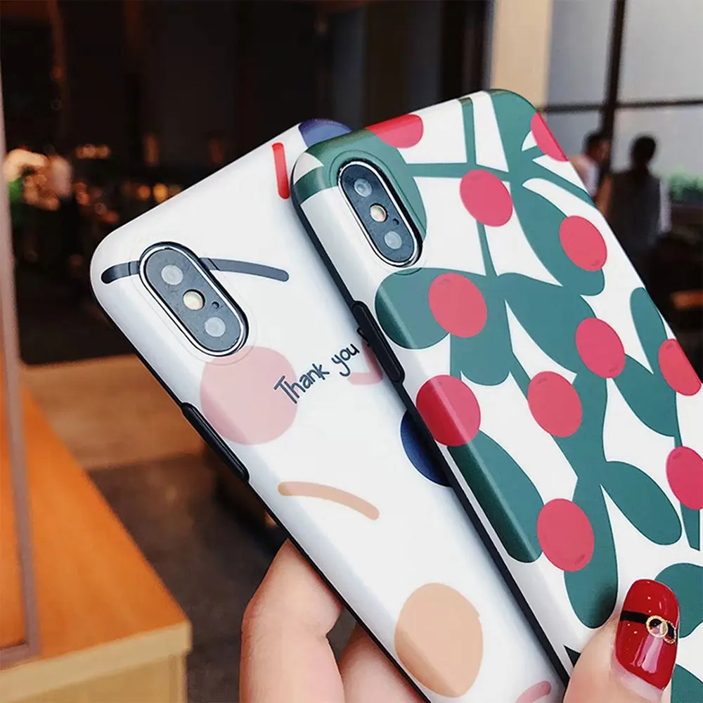 KISSCASE шикарный мягкий чехол в горошек для iPhone X XR XS MAX 10 Coque Cherry Girly чехлы телефонов 7 8