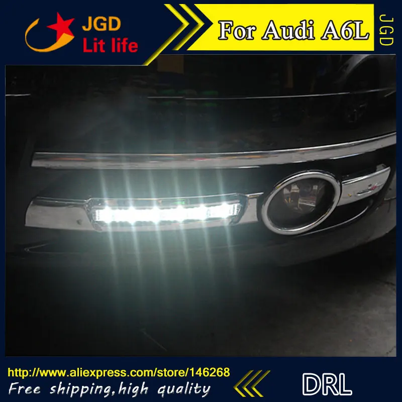 Бесплатная доставка! 12V 6000k LED DRL дневные ходовые огни для Audi A6L 2006 2008