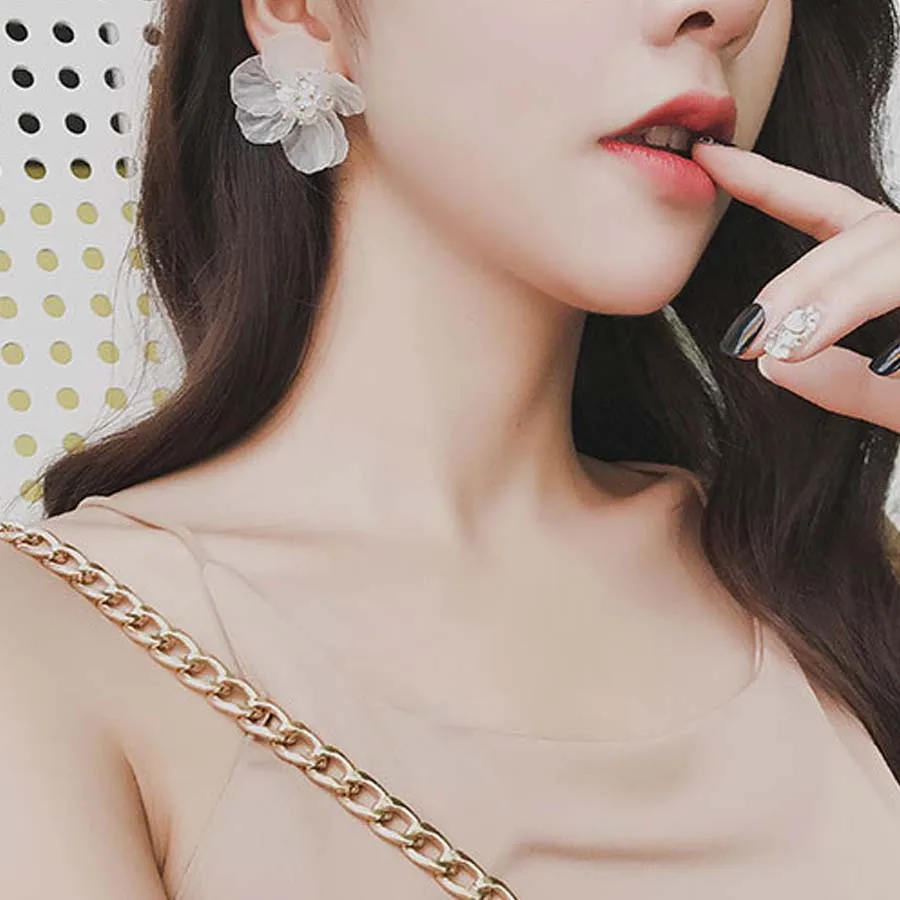 2020 модные украшения корейские прозрачные полимерные серьги в форме цветка