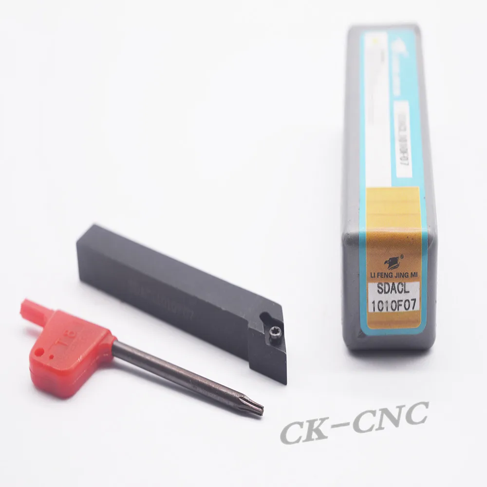 

SDACL1010F07 10*10*80mm 55degreeCNC Lathe External Cutting Tool Left Holder For DC**0702 inserts