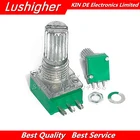 5 шт. RK097N 50K 3-контактный вал 15 мм однокомпонентный потенциометр B50K с переключателем аудио усилитель мощности герметичный потенциометр