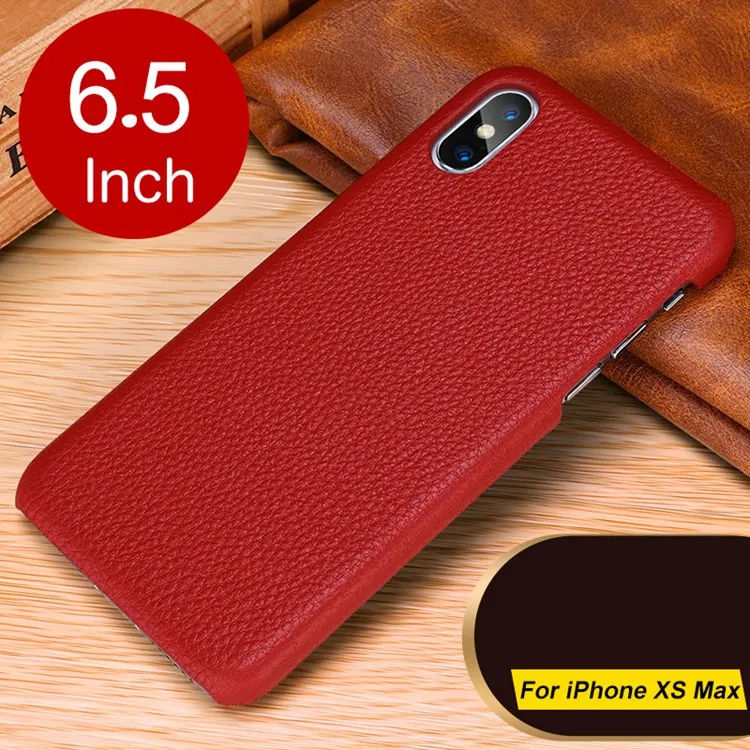 Первый слой из воловьей кожи, деловой чехол из натуральной кожи для Iphone XS MAX XS XR X, матовый чехол для телефона - Цвет: XS MAX Red