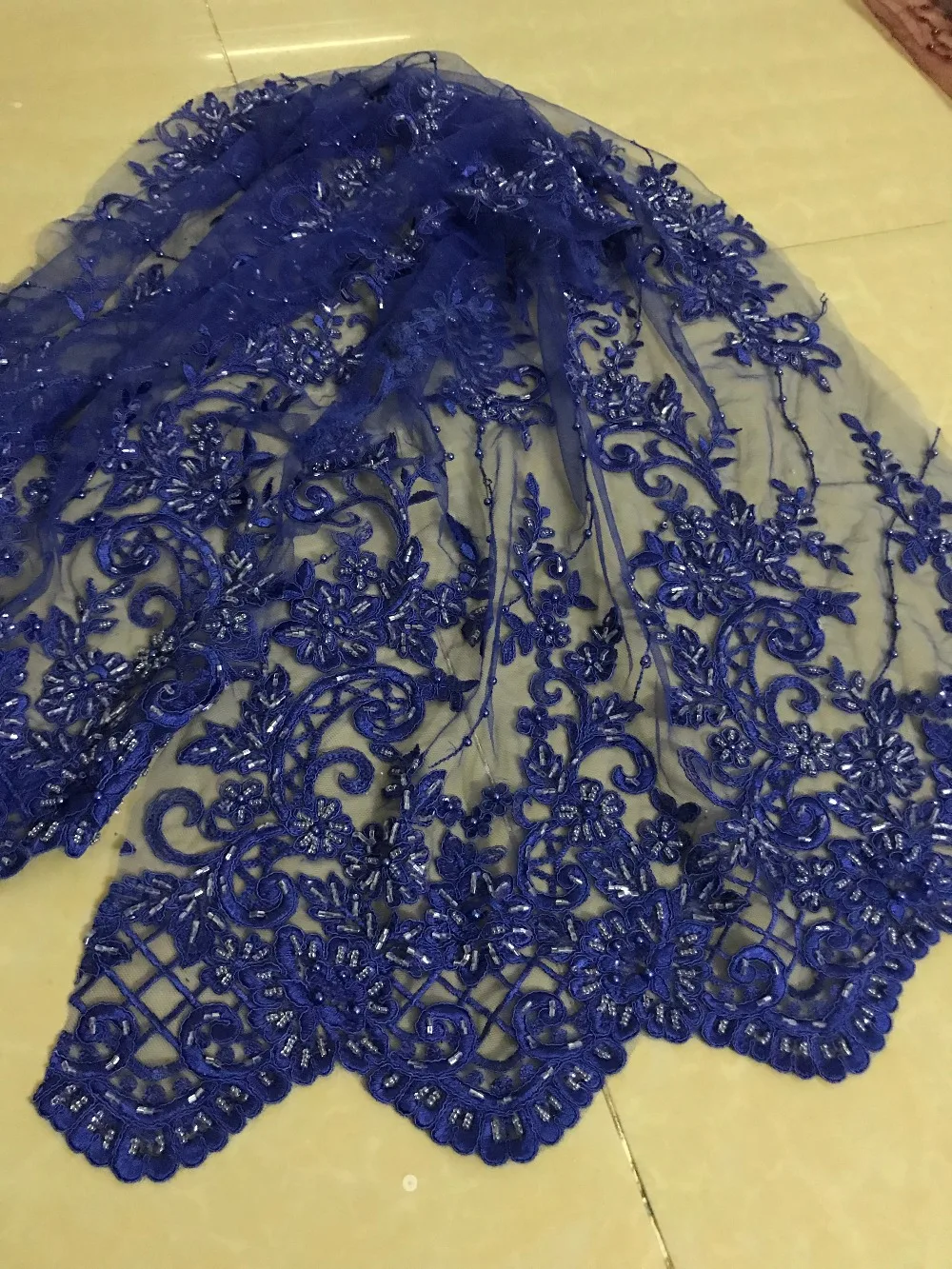 

french Net Lace Fabric SYJ-496 Latest african guipure lace fabric with embroidery mesh nigerian tulle lace fabric