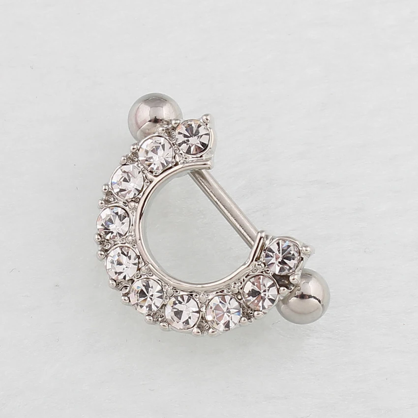 2 шт./партия кольцо для пирсинга сосков 14 г хирургический стальной стержень 316L без