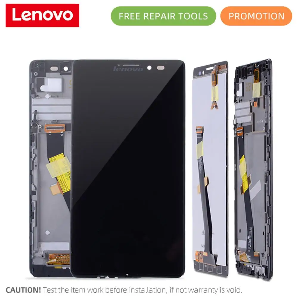 Дисплей для Lenovo Vibe Z K910 LCD в сборе с тачскрином на рамке Оригинал черный|lcd
