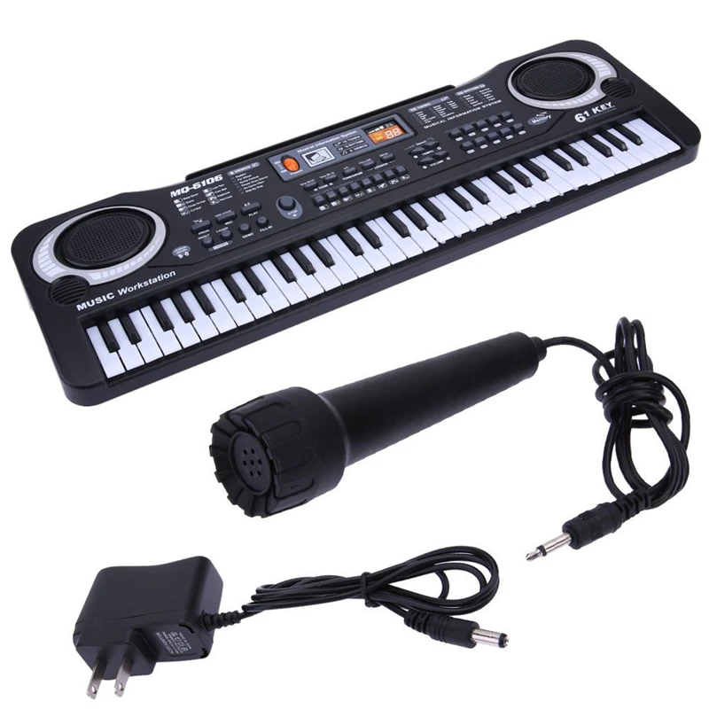 

Piano electronic digital 61 Keys Digital Piano Electronic Music Keyboard Electric Piano With 10 Kinds Of Rhythm 6 Demos US Plug