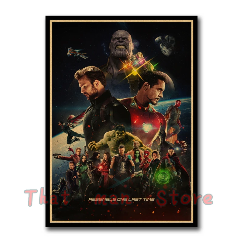 Marvel Фильм Мстители Бесконечность войны танос стражи постер стены Painitng для комнаты прозрачная художественная картина Наклейка на стену без рамки