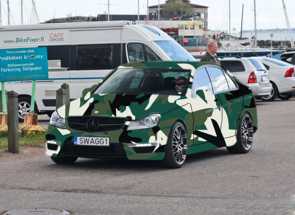 Зеленые пятна снежные камуфляжные виниловая пленка для отделки автомобиля