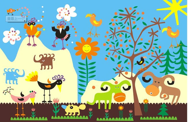 Обои на заказ для младенцев Мультяшные настенные водонепроницаемые обои детской