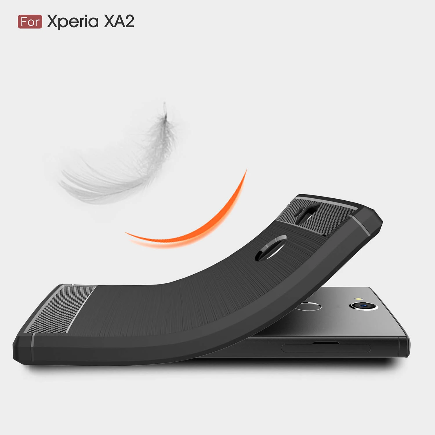 Углеродного волокна ТПУ мягкий рисунок телефон чехлы для sony Xperia XA2 H4233 5 2 дюймов