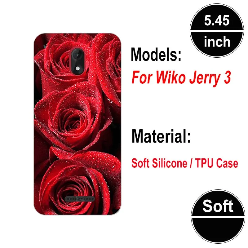 Мягкий силиконовый чехол для Wiko Jerry 3 Jerry3 5 45 &quot Чехол s мягкий с рисунком |
