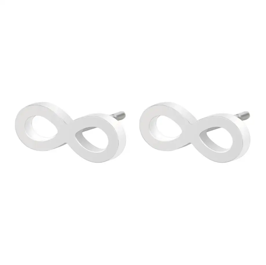 Новые милые серьги Jisensp Infinity для девочек простые гвоздики с бесконечностью в