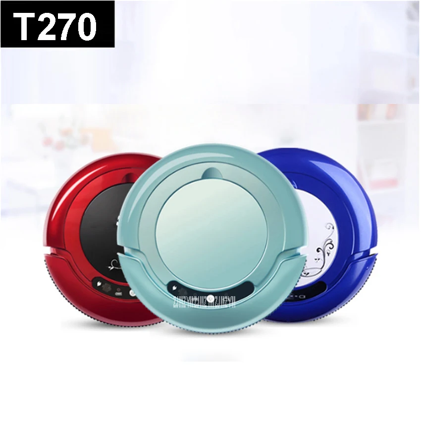

T270 110-220V Mini Robot Vacuum Cleaner for Home Automatic Sweeping Dust Sterilize Smart Planned Mobile App 800mah Battery