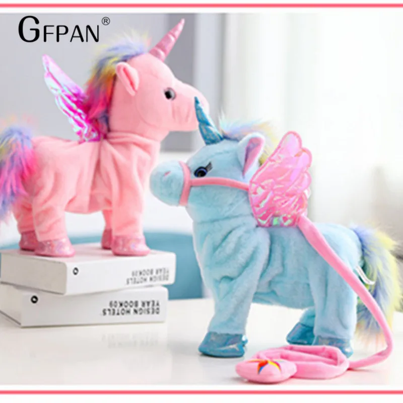 1pc 35cm Walking Unicorn Plush &amp Stuffed Animal Electronic Music Toys For Children Funny Christmas Gifts | Игрушки и хобби