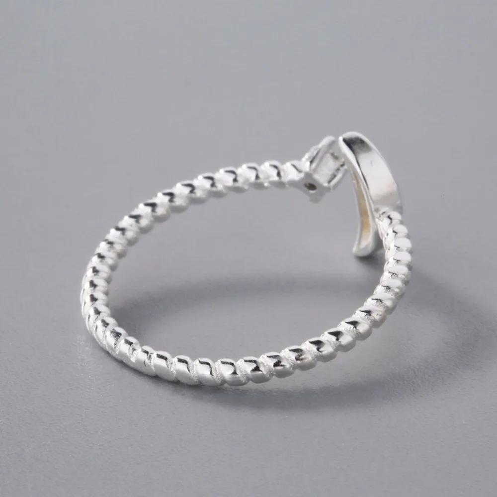 Кольцо женское витое с кубическим цирконием на палец|ring adjustable|cz rings925 sterling silver |