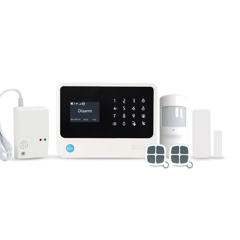 Домашняя безопасность GSM Wifi сигнализация Настройка Сцены Ifttt Многоязычная
