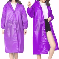 niceyard 5 colors hooded ponchos transparent raincoat eva elastic cuffs women men outdoor travel rain cover waterproof camping