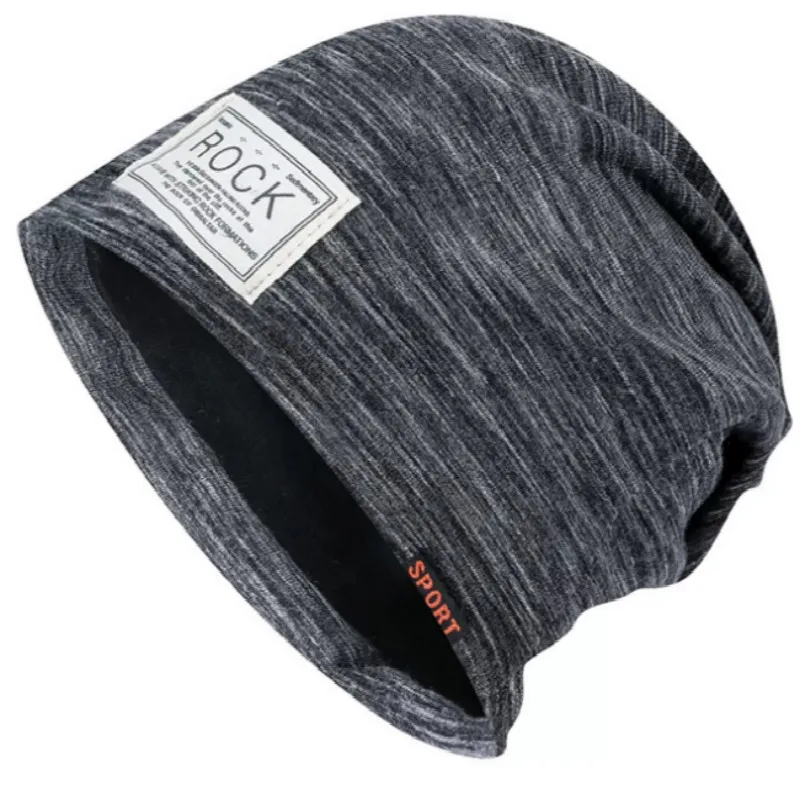Мужская шапка тюрбан хлопковая Осенняя Skullies Beanie для спорта на открытом воздухе