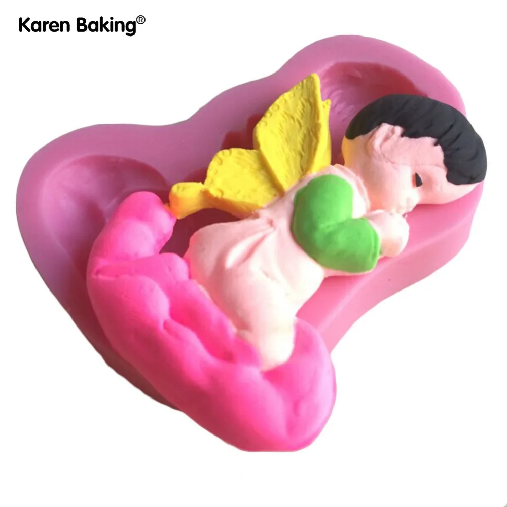 Милый мальчик ангел форма силиконовые 3D формы посуда столовая Бар антипригарный